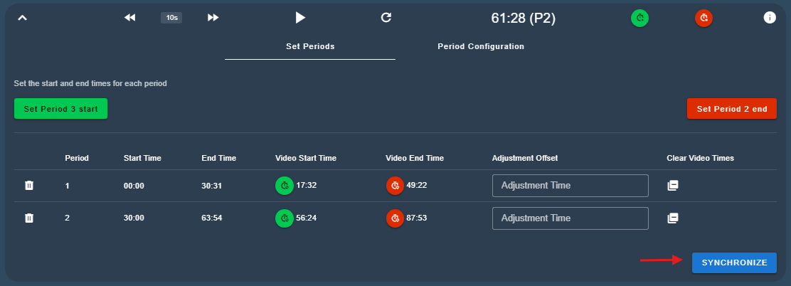 Synchronize events to video